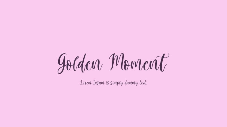 Golden Moment Font
