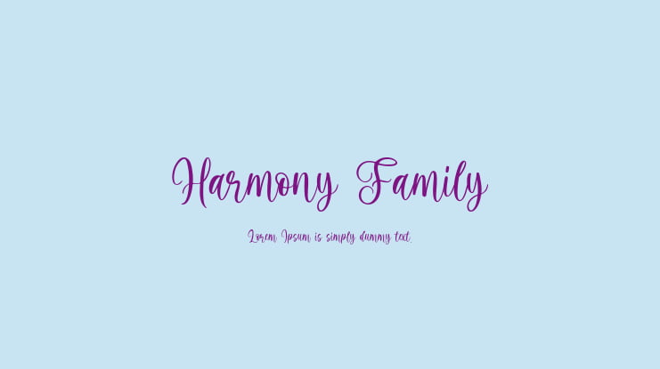 Harmony Family Font
