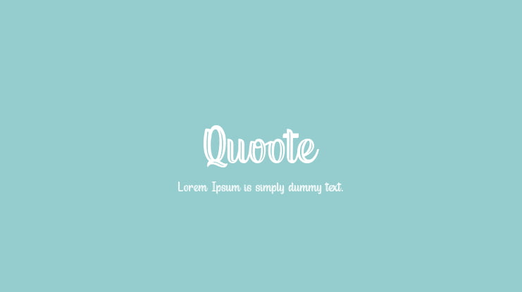 Quoote Font