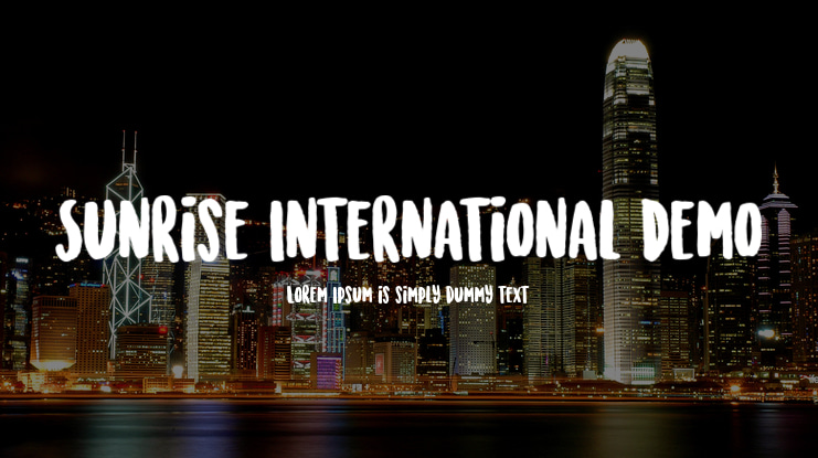 Sunrise International Demo Font
