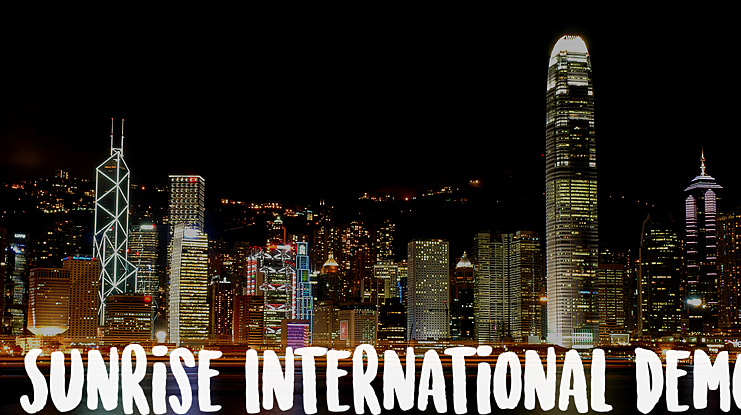 Sunrise International Demo Font