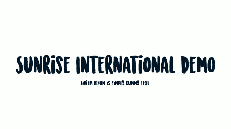 Sunrise International Demo Font