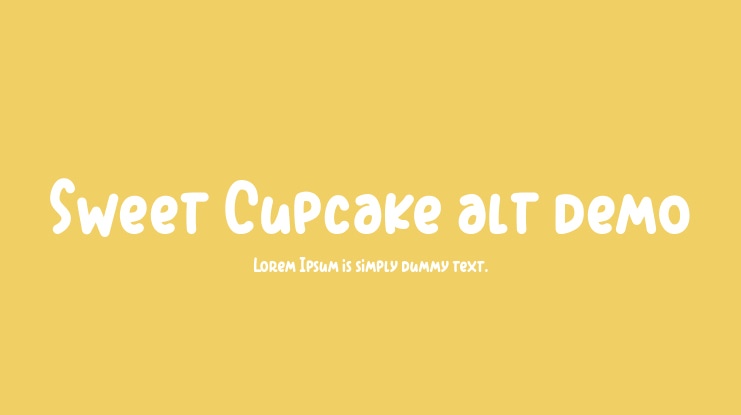 Sweet Cupcake alt demo Font Family