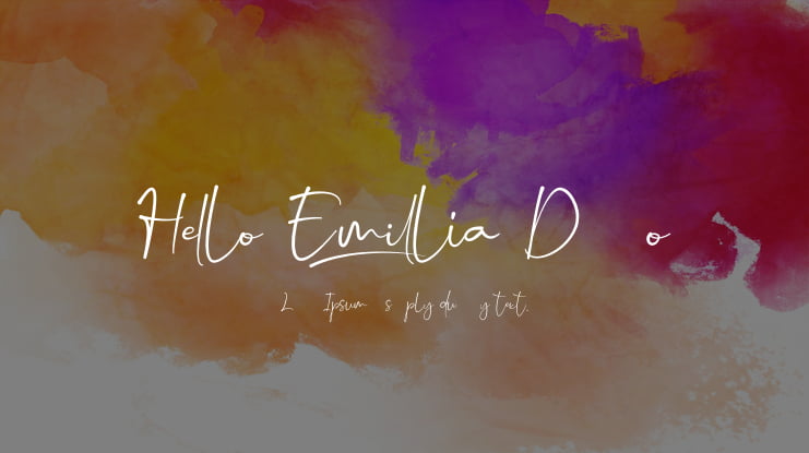 Hello Emillia Demo Font