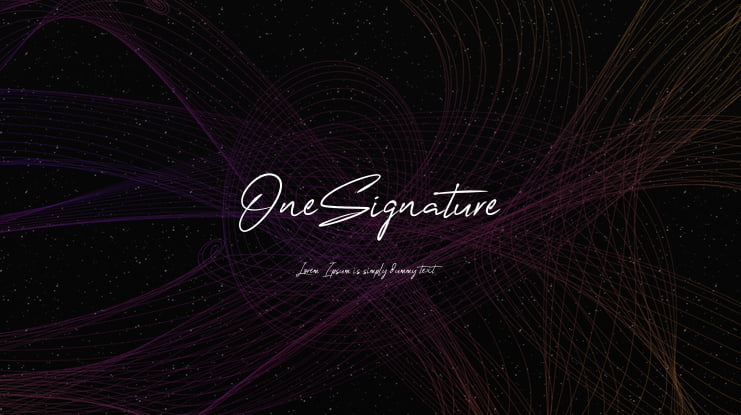 OneSignature Font