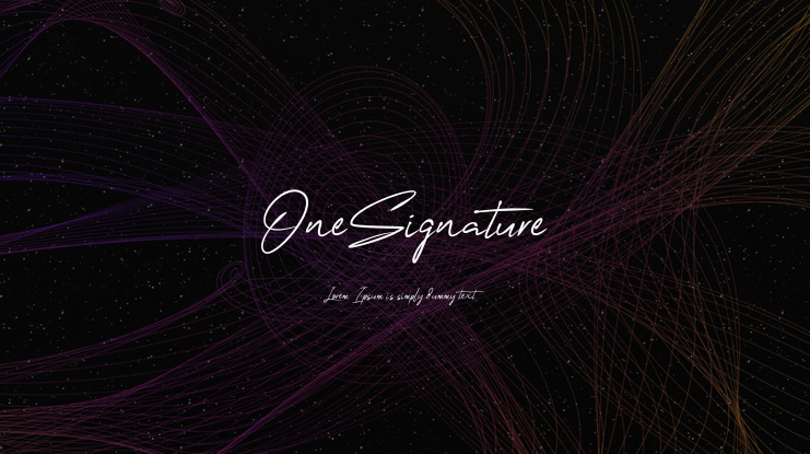 OneSignature Font