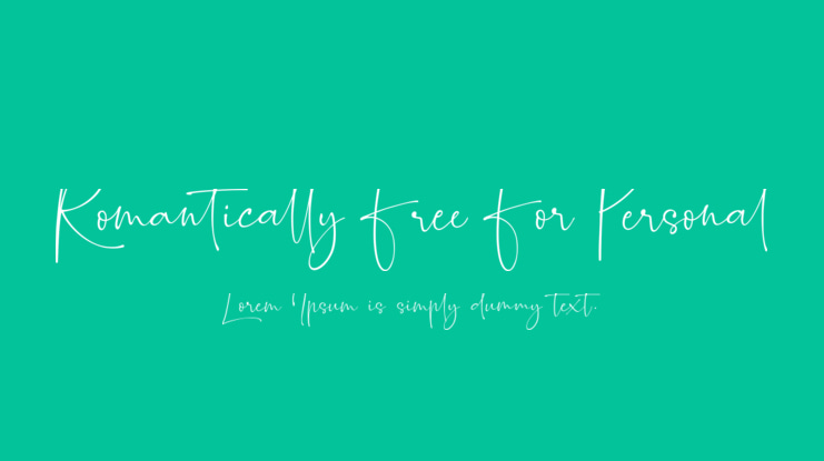 Romantically Free For Personal Font