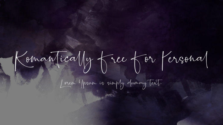 Romantically Free For Personal Font