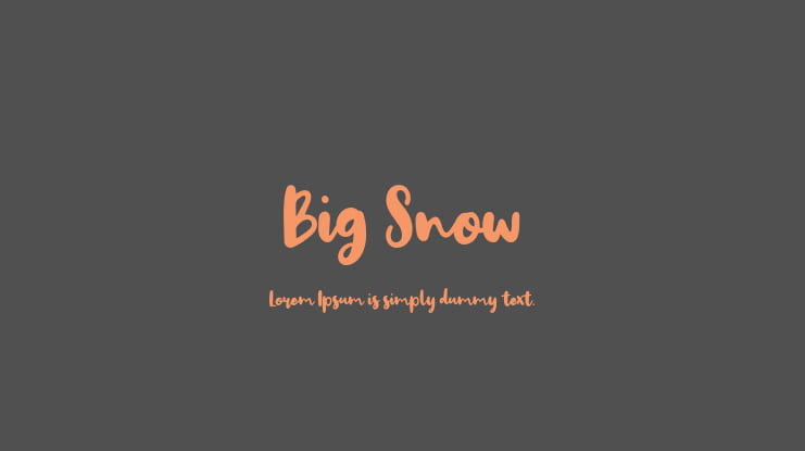Big Snow Font