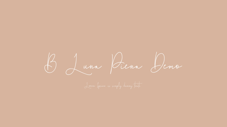 B Luna Piena Demo Font Family