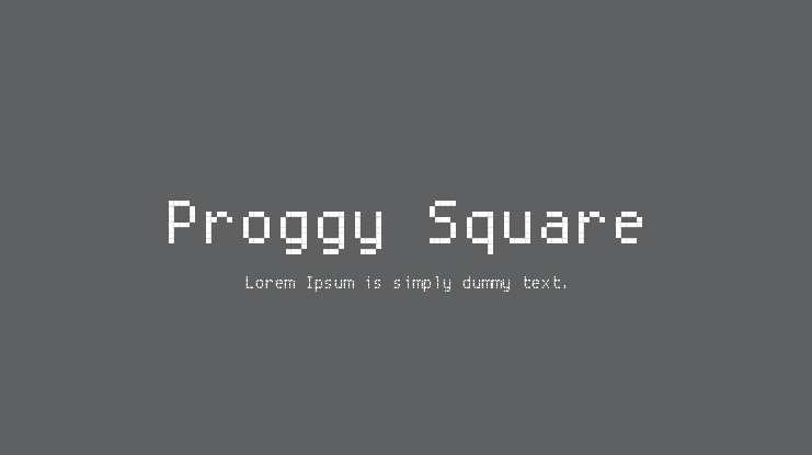 Proggy Square Font Family
