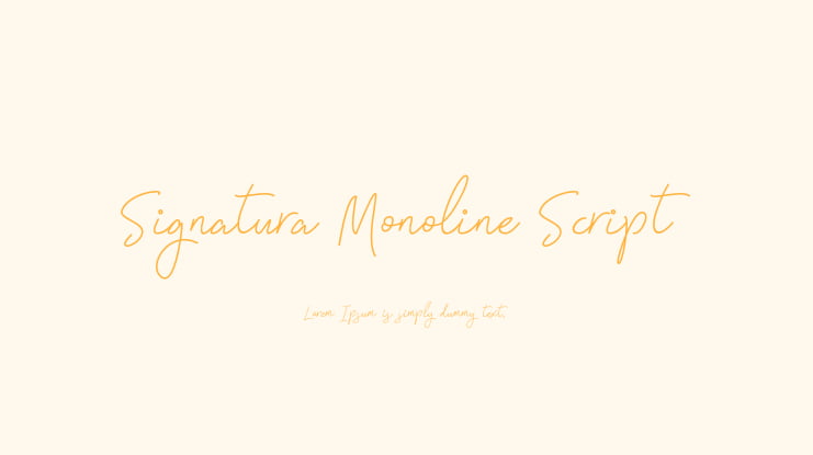 Signatura Monoline Script Font