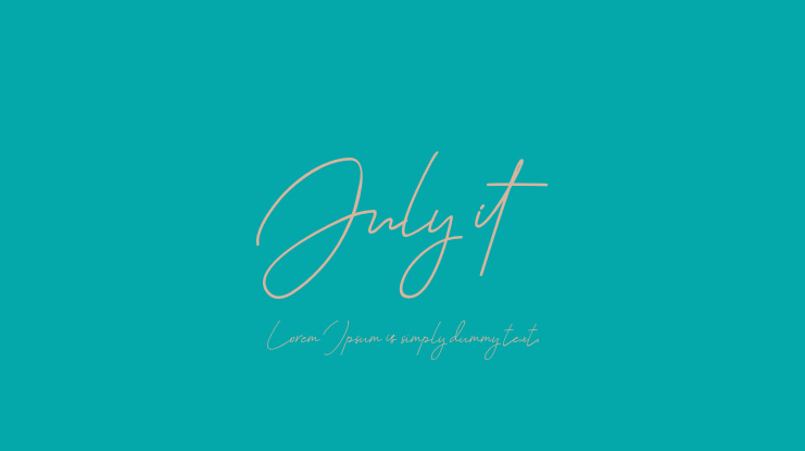July it Font