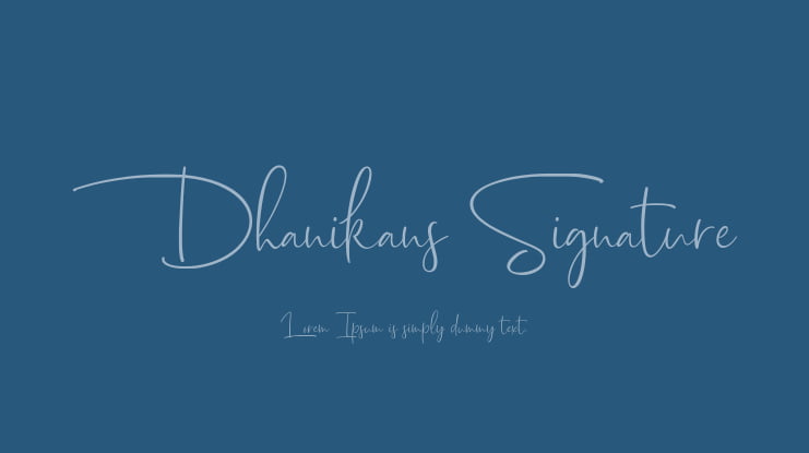 Dhanikans Signature 2 Font Family
