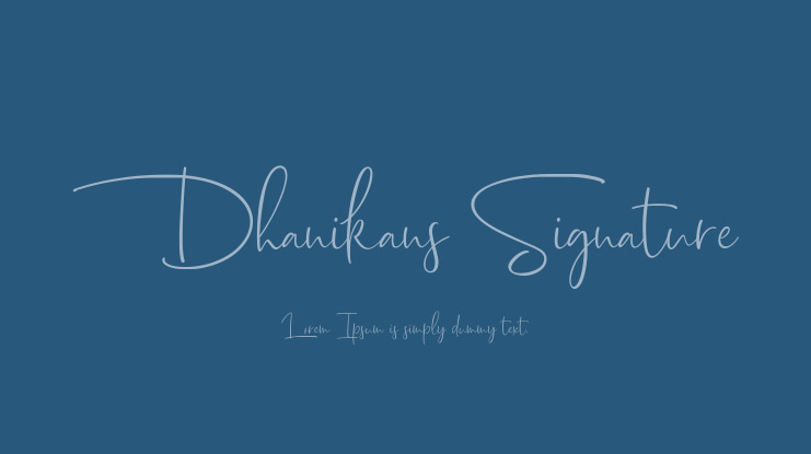 Dhanikans Signature 2 Font Family