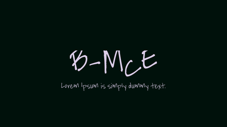 B-McE Font