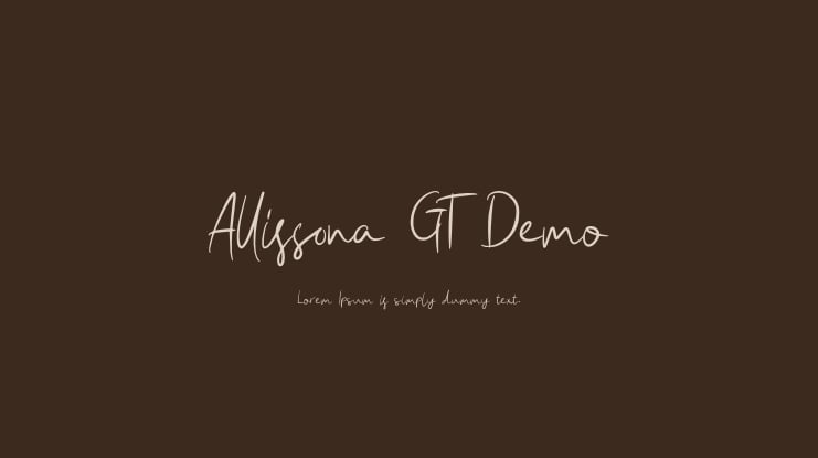 Allissona GT Demo Font