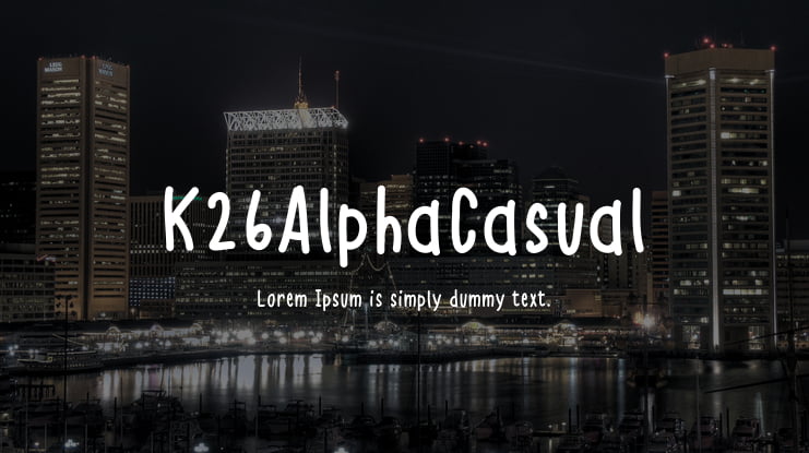 K26AlphaCasual Font