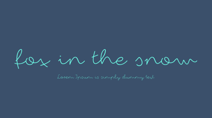 fox in the snow Font