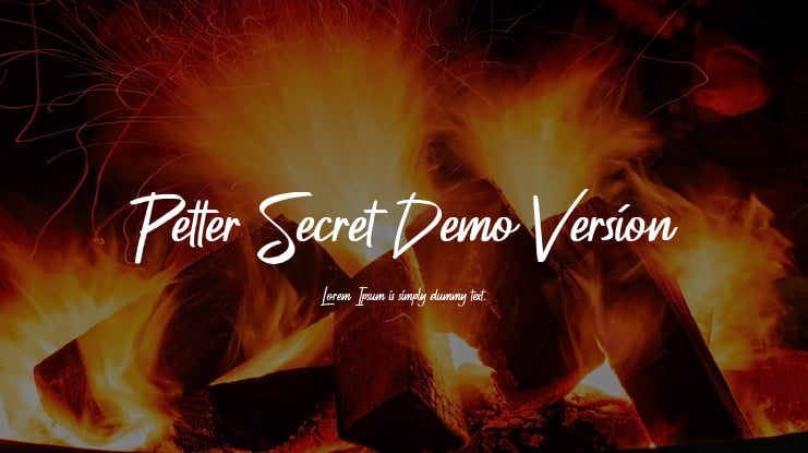 Petter Secret Demo Version Font