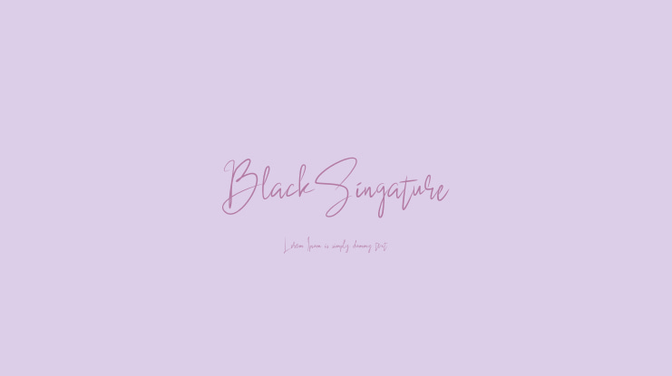 BlackSingature Font