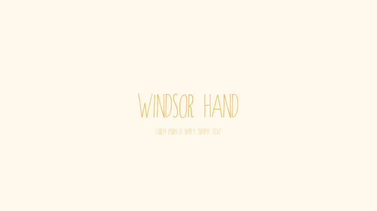 Windsor Hand Font