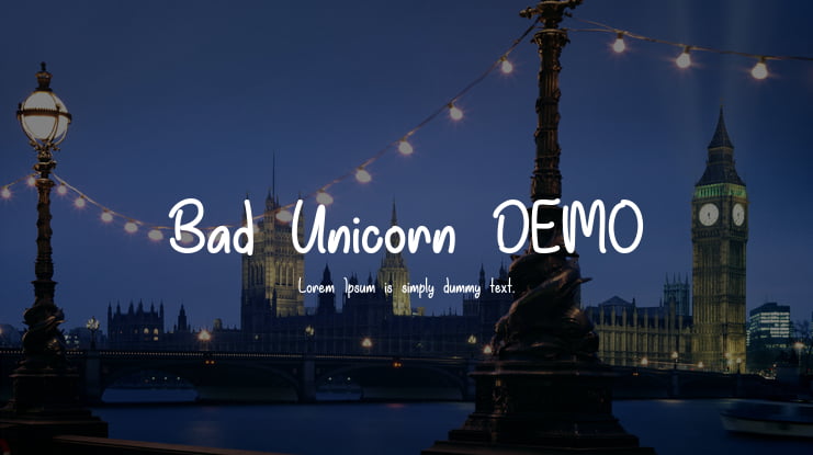 Bad Unicorn DEMO Font