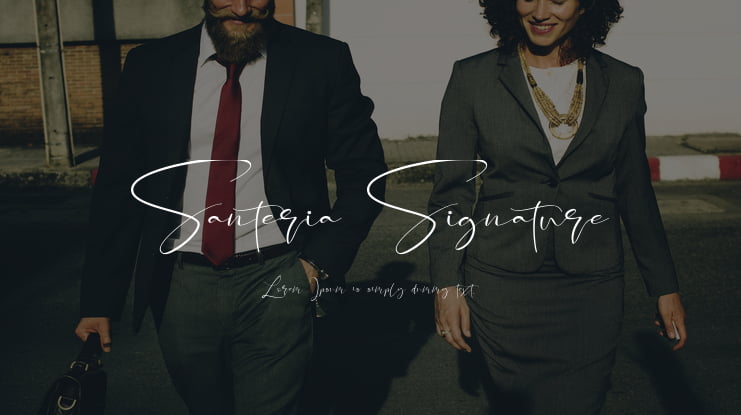 Santeria Signature Font