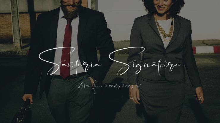 Santeria Signature Font