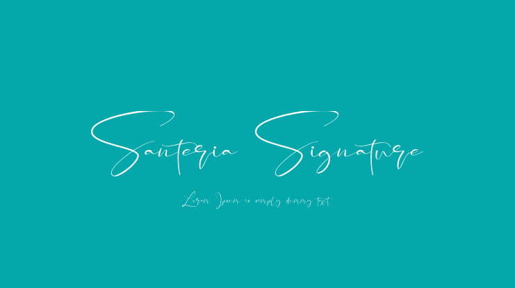 Santeria Signature Font