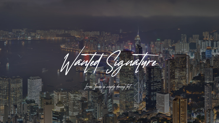 Wanted Signature Font
