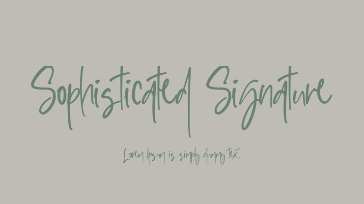 Sophisticated Signature Font