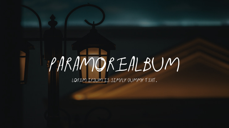 ParamoreAlbum Font