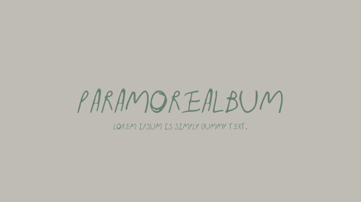 ParamoreAlbum Font
