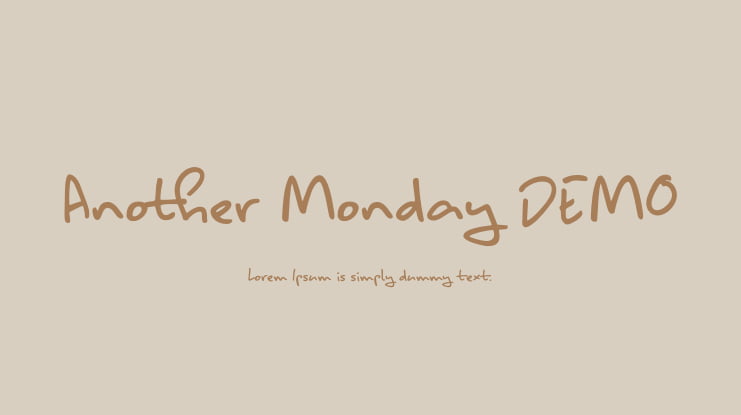 Another Monday DEMO Font