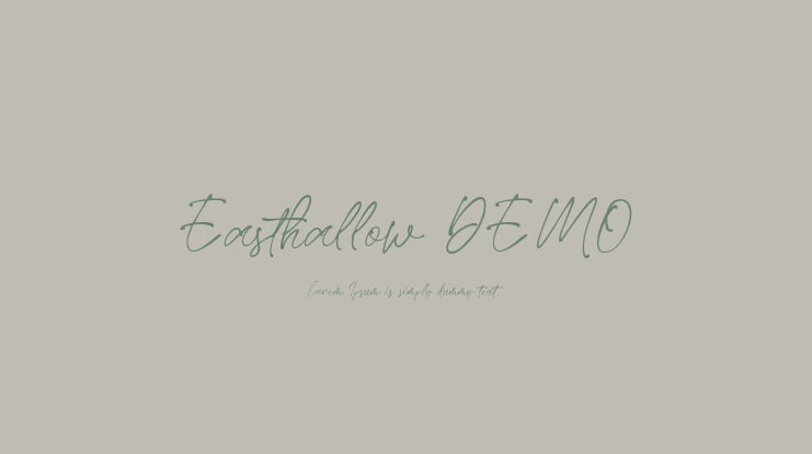 Easthallow DEMO Font