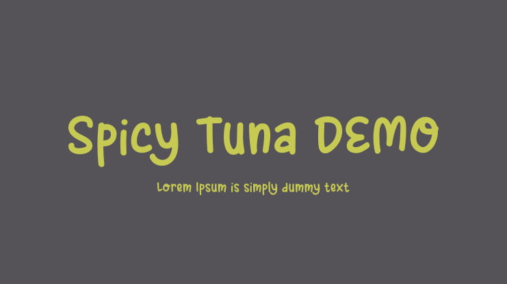 Spicy Tuna DEMO Font