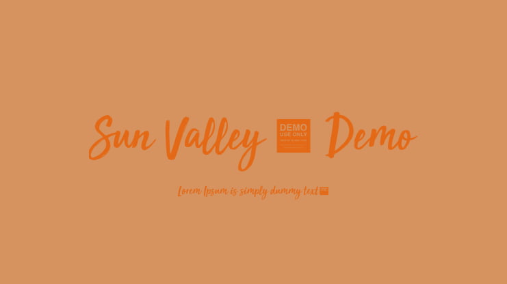 Sun Valley - Demo Font