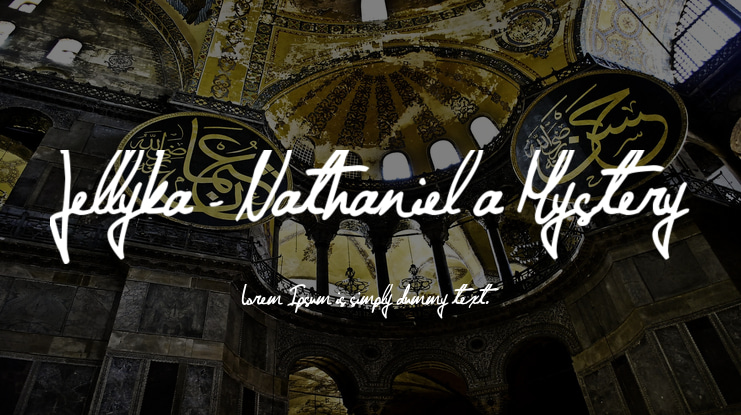 Jellyka - Nathaniel a Mystery Font