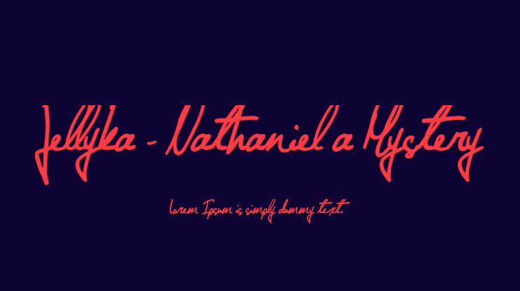 Jellyka - Nathaniel a Mystery Font