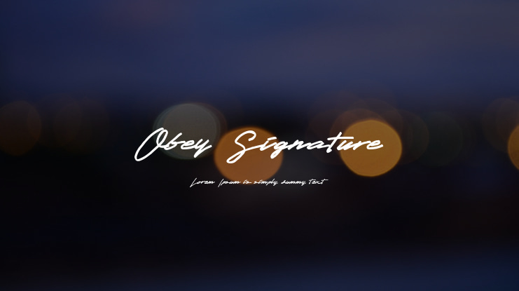 Obey Signature Font