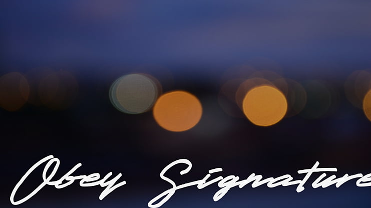 Obey Signature Font