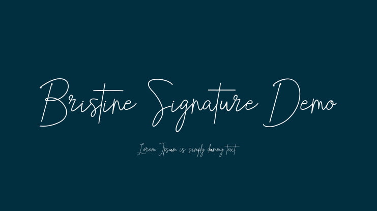 Bristine Signature Demo Font
