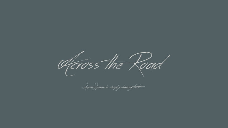 Across the Road Font