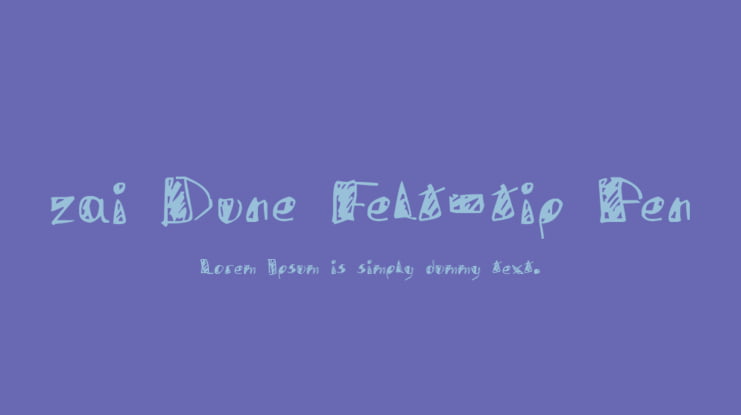 zai Dune Felt-tip Pen Font