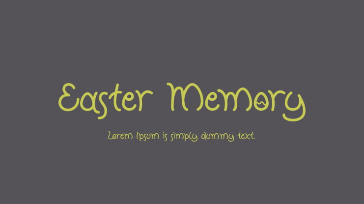 Easter Memory Font