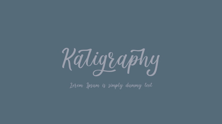 Kaligraphy Font
