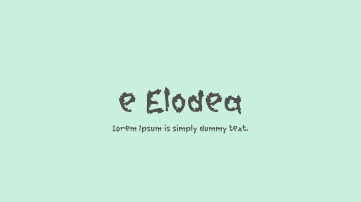 e Elodea Font