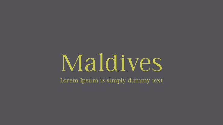 Maldives Font Family