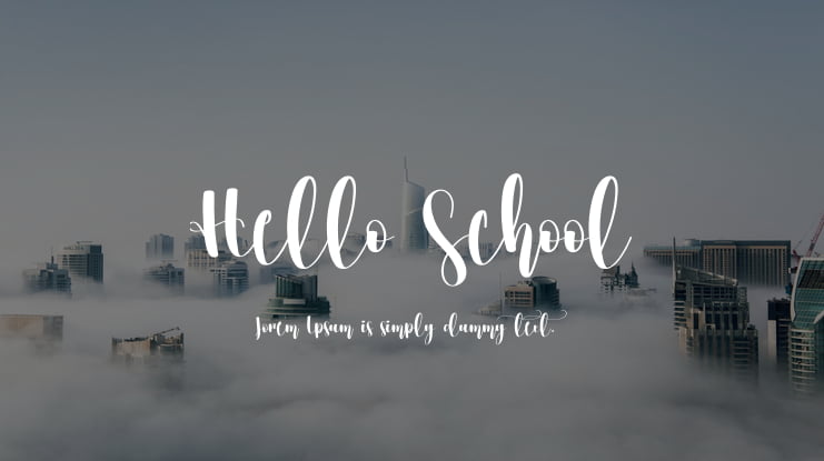 Hello School Font